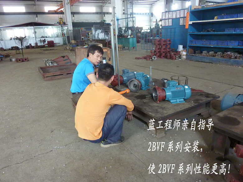 佛真工程師親自指導(dǎo)2BVF水環(huán)式真空泵的安裝，嚴(yán)格的安裝要求對(duì)水環(huán)式真空泵性能提高有著重要的作用